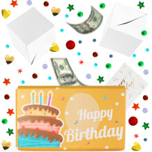 Birthday Gift Box with Instant Confetti Surprise, Funny PopUp Birthday Card for Friends and Family