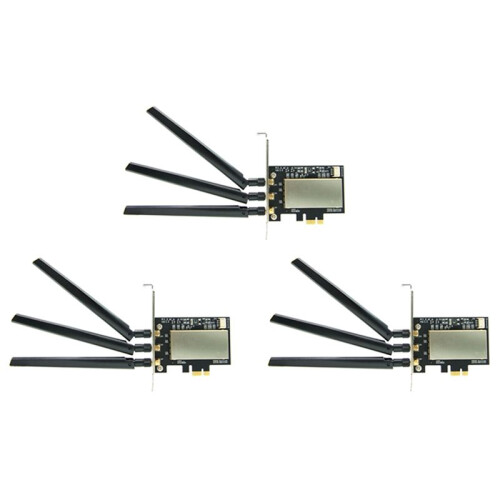 3X for Broadcom Bcm94360CSAX Bcm943602CS Bcm94331CSAX WLAN Card Desktop PCI-E Converter Adapter + Antenna