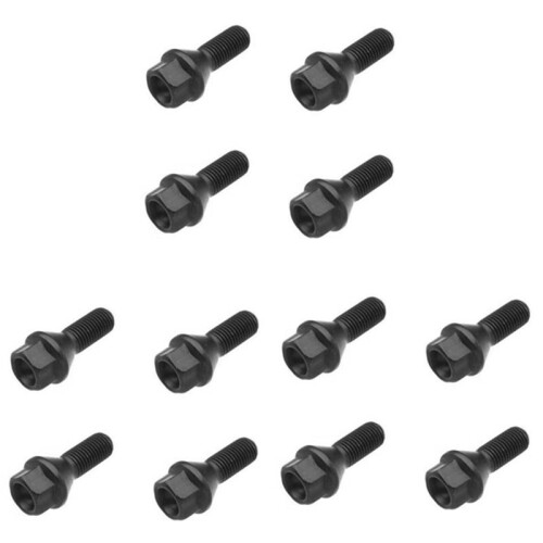 12Pcs Black Wheel Bolt Lug Nut for  E30 E36 E46 E60 E90 36136781150