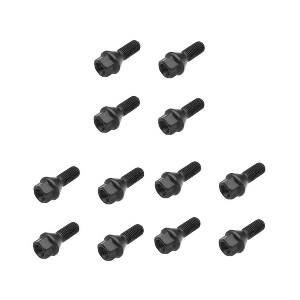 12Pcs Wheel Bolt Lug Nut For E30 E36 E46 E60 E90 36136781150 Black 6032564930473