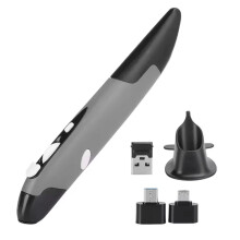 Ergonomische Muis Muispen Type Muis USB Computer PC Onderdelen Draadloze 2.4G Muispen Type Innovatief Verticaal Grijs