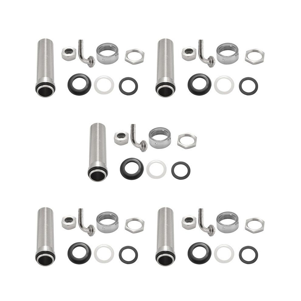 Semoic 5 Pcs 92.5Mm Stainless Steel Elbow Shank Beer Tap Draft Beer Faucet Accessories With Diameter 8Mm For Beer Keg