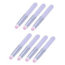 7PCS Soft Fiber Makeup Brush Set with Cover, Round Head, Concealer & Lipstick