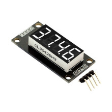 0.36Inch 4-Digit Digital Display Tube Decimal 7 Segments TM1637 Driver LED Module Board for White