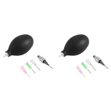 2Set Pottery Tools Supplies Ceramic Precision Applicator 3 Ounce Set Applicator Tips (Black)