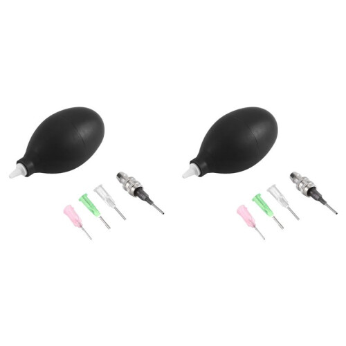 2Set Pottery Tools Supplies Ceramic Precision Applicator 3 Ounce Set Applicator Tips (Black)