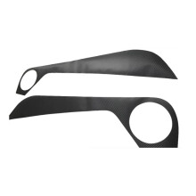1Pair Door Panel Anti Kick Pad Stickers Trim Protector Film for Mustang 2015-2024 Black Carbon Fiber Sticker Cover