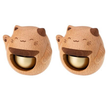 2X Shopkeepers Bell for Door Opening,Butter Chimes When Opens Chime Bells Box Being Wood Style Brass Doorbell ,Home