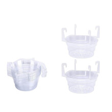15 Pcs Hanging Plant Water Catcher- Clear Plastics Plant Water Catcher Tray-Hanging Plant Saucers Drip Pans 6inch