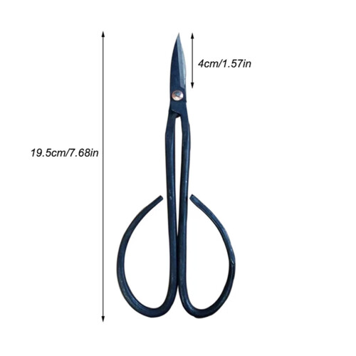 Long Handle Bonsai Pruning Scissors with Ergonomic Grip, Precision Cutting, Durable Black Shears 1