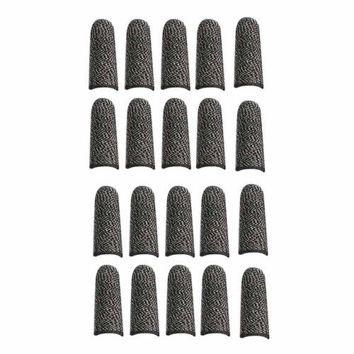 10 Pair Mobile Game Controller Finger Sleeve Sets, Anti-Sweat Reusable Breathable Full Press Screen Finger Set