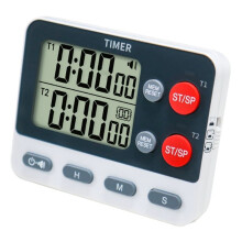 Digitaler Küchentimer mit Zwei Gruppen, Drei Zeitoptionen, Stumm-/Ausschaltfunktion, Timer zum Kochen und Lernen
