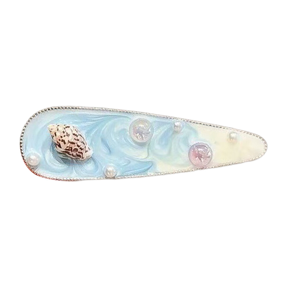 Bright-Home (3) Ocean Theme Hair Barrettes Clips Non-Slip Temperament Side Hairpin Headpiece For Thick Curly And Thin Fine Hair
