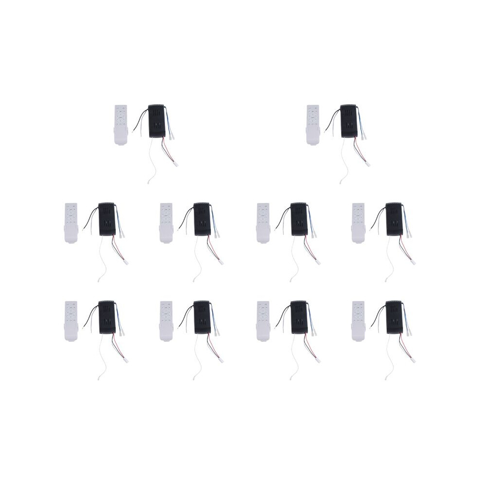 Light 10X Universal Ceiling Fan Remote Control Kit Replacement, 6-Speed & Timing, Remote Replacement For Ceiling Fan