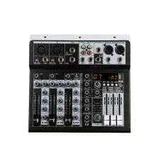KP4 Audio Mixer with Effects for Professional Beginners Stereo Input Live Streaming 4 Channel Mixer Stereo Mixer EU Plug