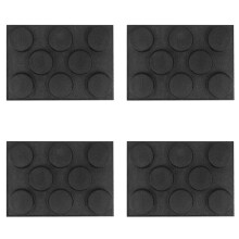4X Silicone Hamburger Bread Forms Perforated Bakery Molds Non Stick Baking Sheets Fit Half Pan Size