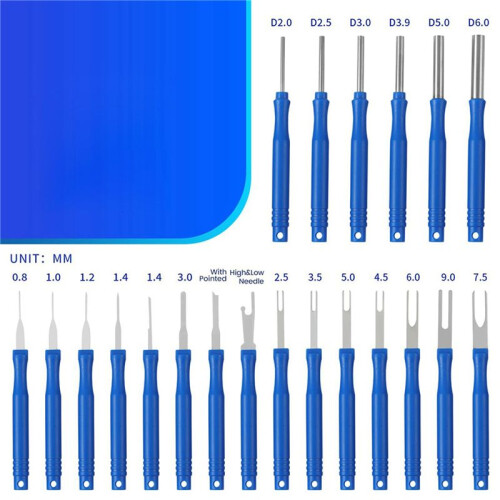 42Pcs Car Terminal Removal Tool Kit Cable Plug Remove Puller Electrical Wire Crimp Connector Pin Extractor