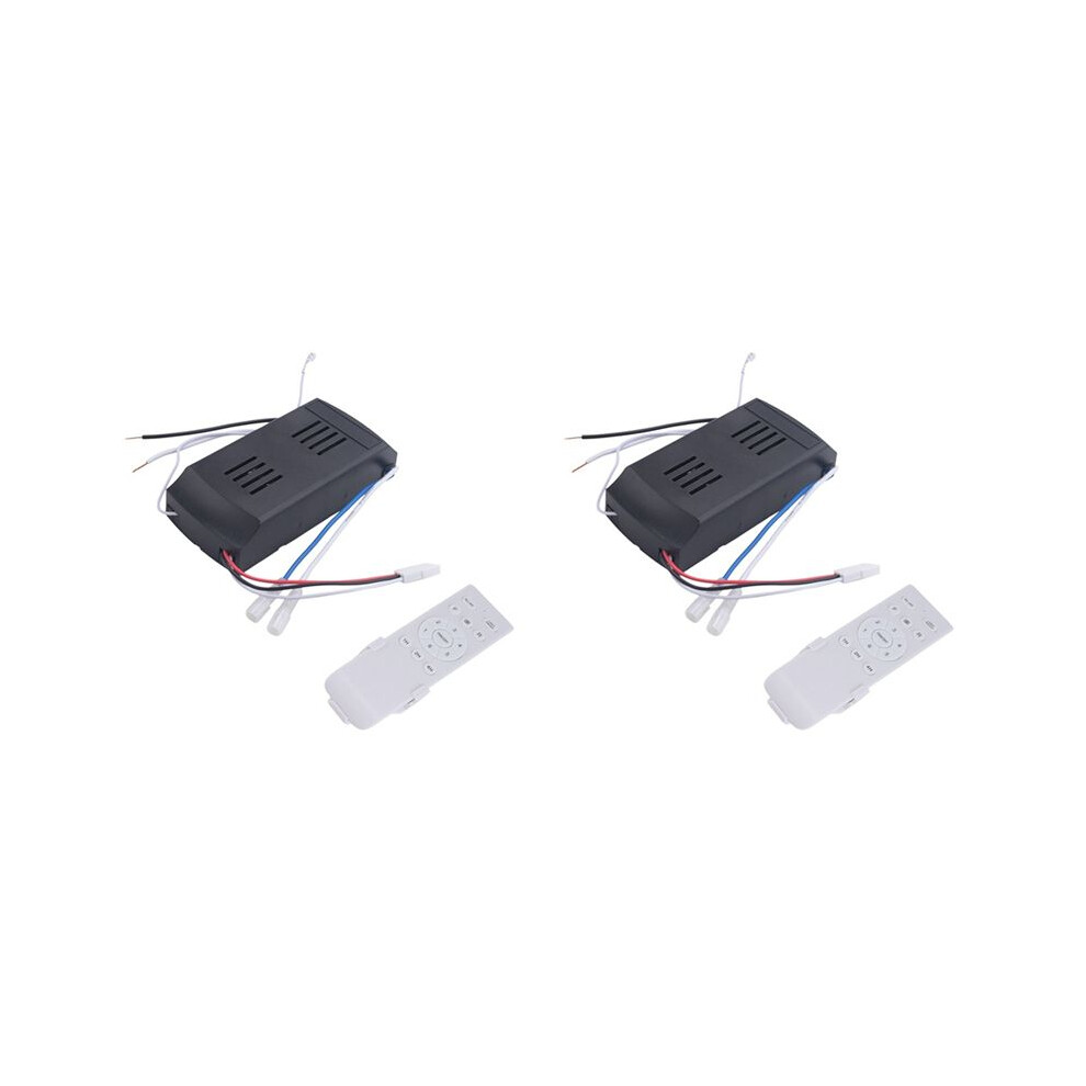 Light 2X Universal Ceiling Fan Remote Control Kit Replacement, 50W 6-Speed & Timing, For Ceiling Fan