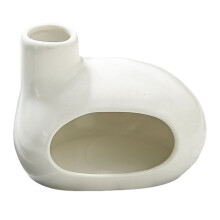 Support Palo Santo en CéRamique - RéCupéRateur de Cendres pour Bâtons de Palo Santo et Sauge - Design Unique pour la MéDitation, Blanc