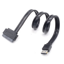 7+15Pin  HDD to Power ESATA Adapter Power Esata USB 2.0 5V 12V Combo to 2.5inch 3.5inch 22Pin  Hdd Adapter Cable