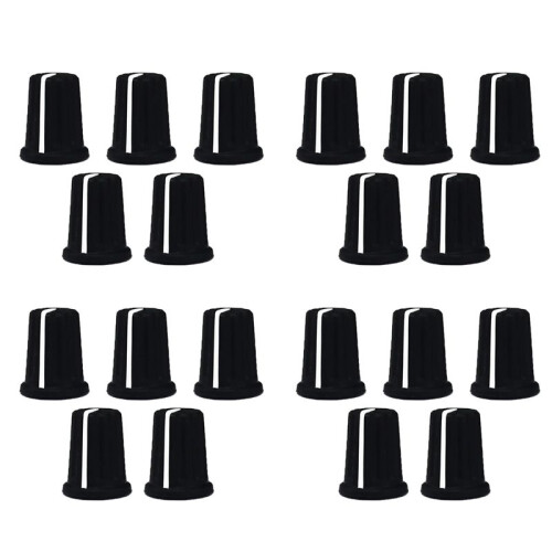 20X EQ Rotary Knob Replacement Equalizer Potentiometer Fader Knobs Push Rod Cap, Knob Cap-F