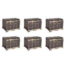 6X Pirate Treasure Chest Decorative Treasure Chest Keepsake Jewelry Box Plastic Toy Treasure Boxes Large Size B