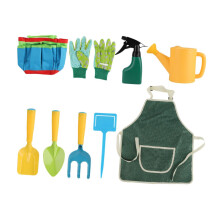 Kids Gardening Tools Set with Shovel Rake Watering Can and Apron for Outdoor Planting