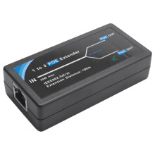 2-Poorts POE-Extender 10/100Mbps met IEEE 802.3Af Standaard Invoer/Uitvoer voor IP-Camera Verleng 100 Meter voor POE-Bereik
