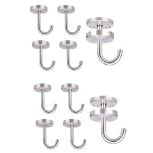 10 Pcs Stainless Steel Ceiling Hook Round Base Top Mount Overhead Wall Hook for Hanging Plants Bird Feeders Wind Chimes