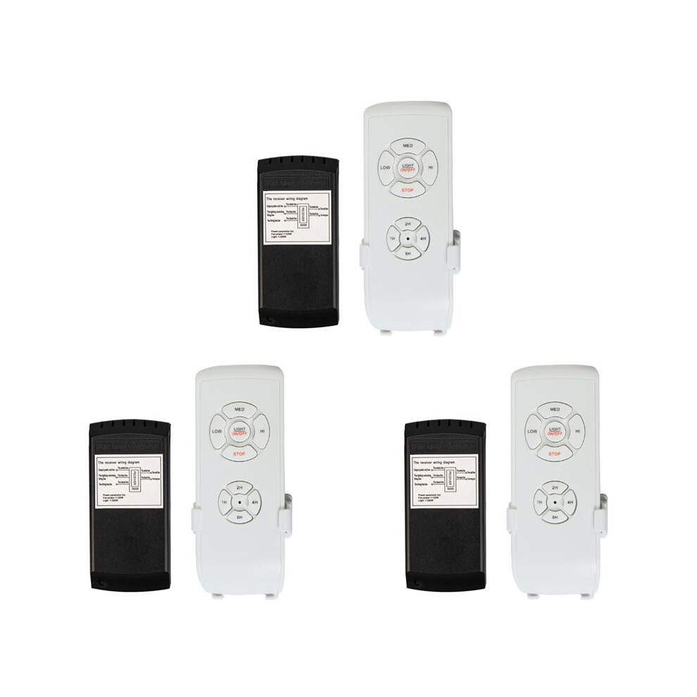 Light 3X Ceiling Fan Remote Control Kit,Small Size Universal Ceiling Fans Remote, ,Timing Wireless Control 110V