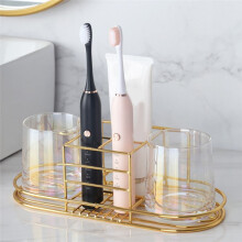 Support de Rangement Mural pour Rasoirs de Salle de Bain, Support Peu Encombrant pour CosméTiques, Fer Ventilé, Porte-Brosse à Dents et Dentifrice