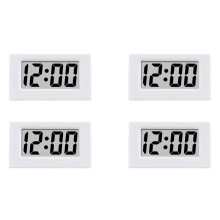 4X Horloge Triangle Écran LED Électronique Écran D'Alarme Numérique Horloge de Bureau pour Bureau à Domicile Table Chambre Décor Blanc