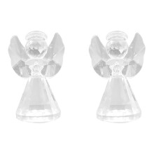2X Wystrój Figurki Kryształowego Anioła, Szklana Statua Anioła Stróża Figurki Kolekcjonerskie, Ładna Ozdoba Anioła Prezenty dla Kobiet