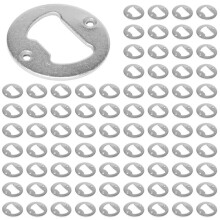 400 Set Bottle Opener Insert,Stainless Steel Round DIY Bottle Opener Hardware Kit Hardware Parts Supply with Screws