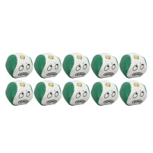 10Pcs Cute Emotions Pattern Bean Bags, 5cm Green Outdoor Tossing Sandbags