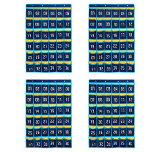 4X 36 Bolsos Numerados Gráfico Saco de Armazenamento Pendurado para Celular Organizador Suspenso para Sala de Aula Suportes de Calculadora de Celular