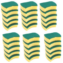 180Pcs Double-Faced Sponge Scouring Pads Dish Washing Scrub Sponge Stains Removing Cleaning Scrubber Brush