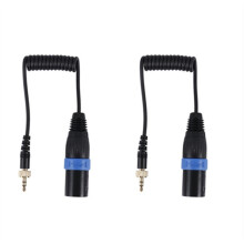 2pcs for Locking Type 3.5mm to 3.5mm TRS to XLR Male Microphone Output Audio Cable for Wireless Receivers