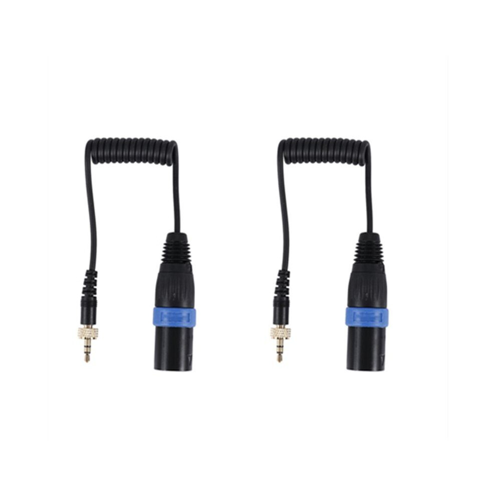 2Pcs For Locking Type 3.5Mm To 3.5Mm Trs To Xlr Male Microphone Output Audio Cable For Wireless Receivers 4712825669831