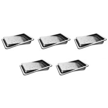 5X Edelstahl Müll Klappen Deckel Mülleimer Abdeckspülung Eingebauter Balance Schaukel Klappen Müll Deckel für die Küchen Arbeits Platte A.