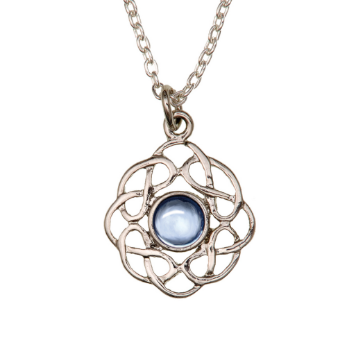 December Turquoise Celtic Knot Birthstone Necklace
