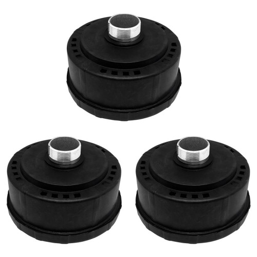 3pcs 32mm/1.25Inch Air Compressor Noise Reducer Silence Filter,Plastic Shell Round Muffler Filter