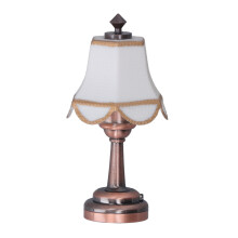 Miniature LED Dollhouse Table Lamp 3x3x6cm Battery-Powered