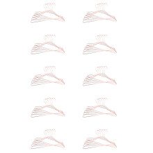 17 Inch Adult Heavy Duty Strong Rose Gold Clothes Hangers, Coat Hangers, Suit Hangers, Shirt Dress Hangers (Pack of 50)