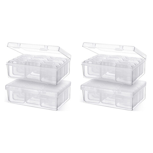 48 Pcs Small Bead Organizer Bead Case Storage Organizer Diamond Art Containers Accessory Storage with 2 Pcs Hinged Lid