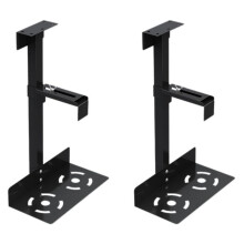 2X Universal PC Case Holder Adjustable Host Box Stand Versatile Under Desk or Wall Side Mount, Cpu Stand Lift Black