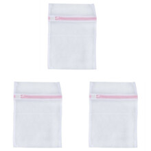 3X Laundry Underwear Net Mesh Washing Machine Bag Socks Lingerie Bra Bag 23cm By 30cm