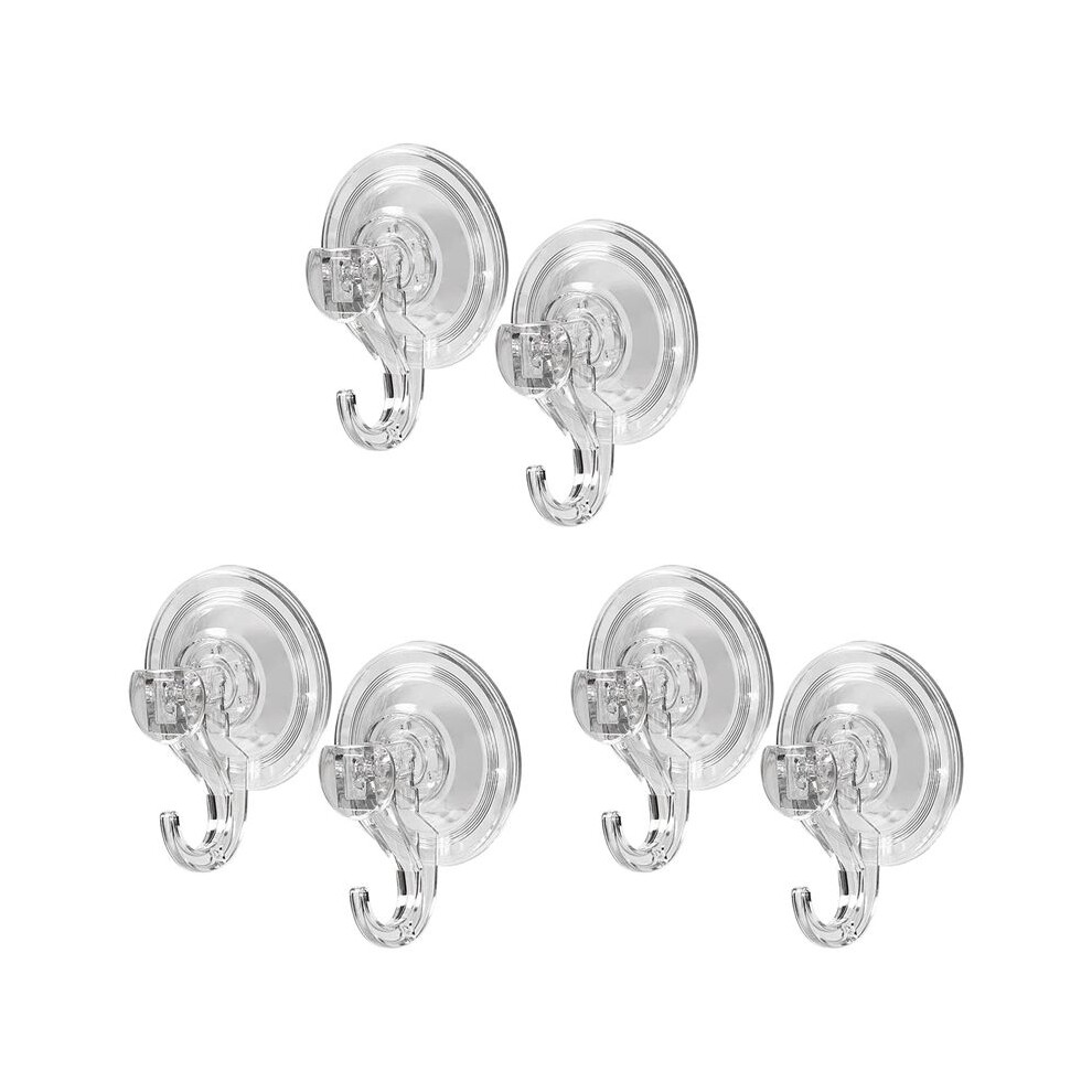 6X Large Transparent Reusable Heavy Duty Vacuum Suction Cup Hook 4711090533885