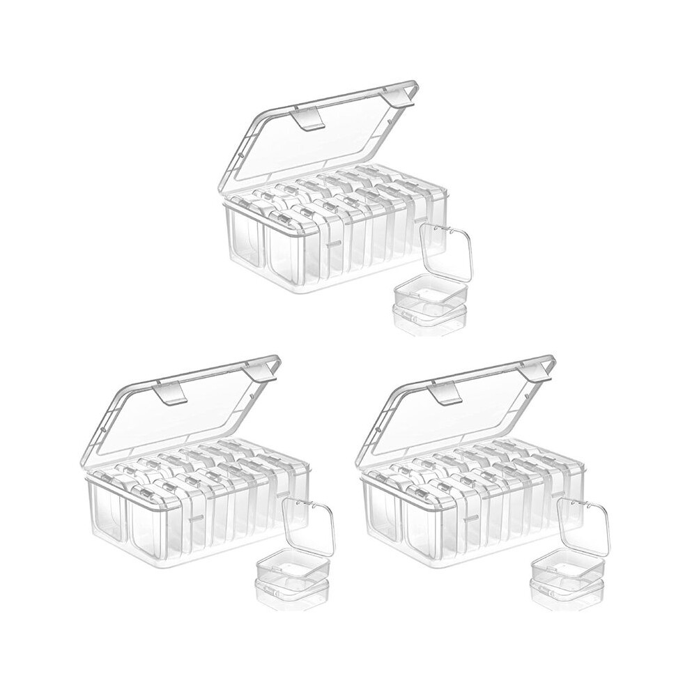 42X Small Storage Box With Lid Small Plastic Clear Box Plastic Storage Container Box Empty Organiser 6032677277526