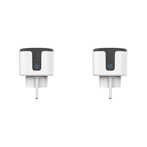 2X EU Tuya  ZigBee Plug 20A Socket APP Remote Control Timing Monitor Power Consumption EU Plug